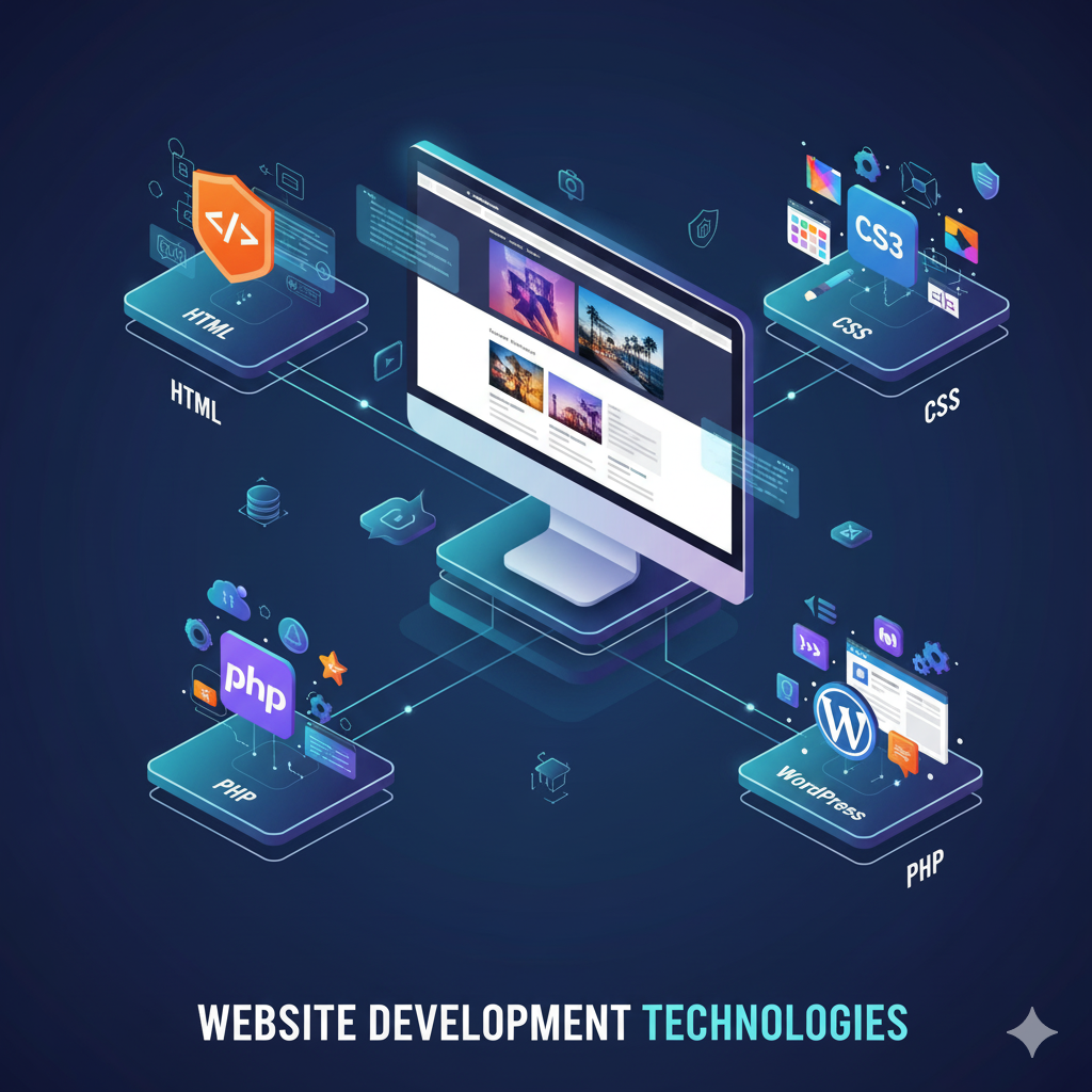 Corporate website development technologies used by Fox Global Technologies to build modern, secure, and high-performing business websites.
