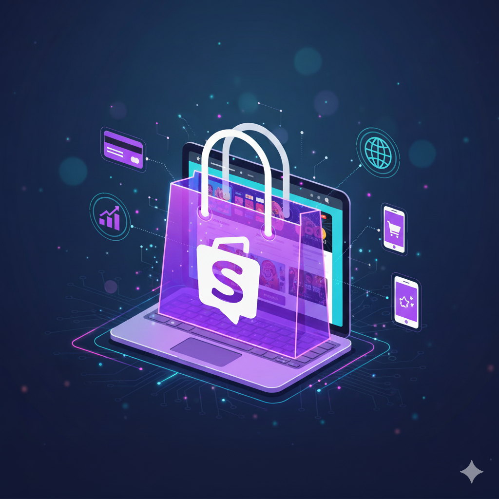 Shopify logo icon representing custom Shopify website development services for online stores