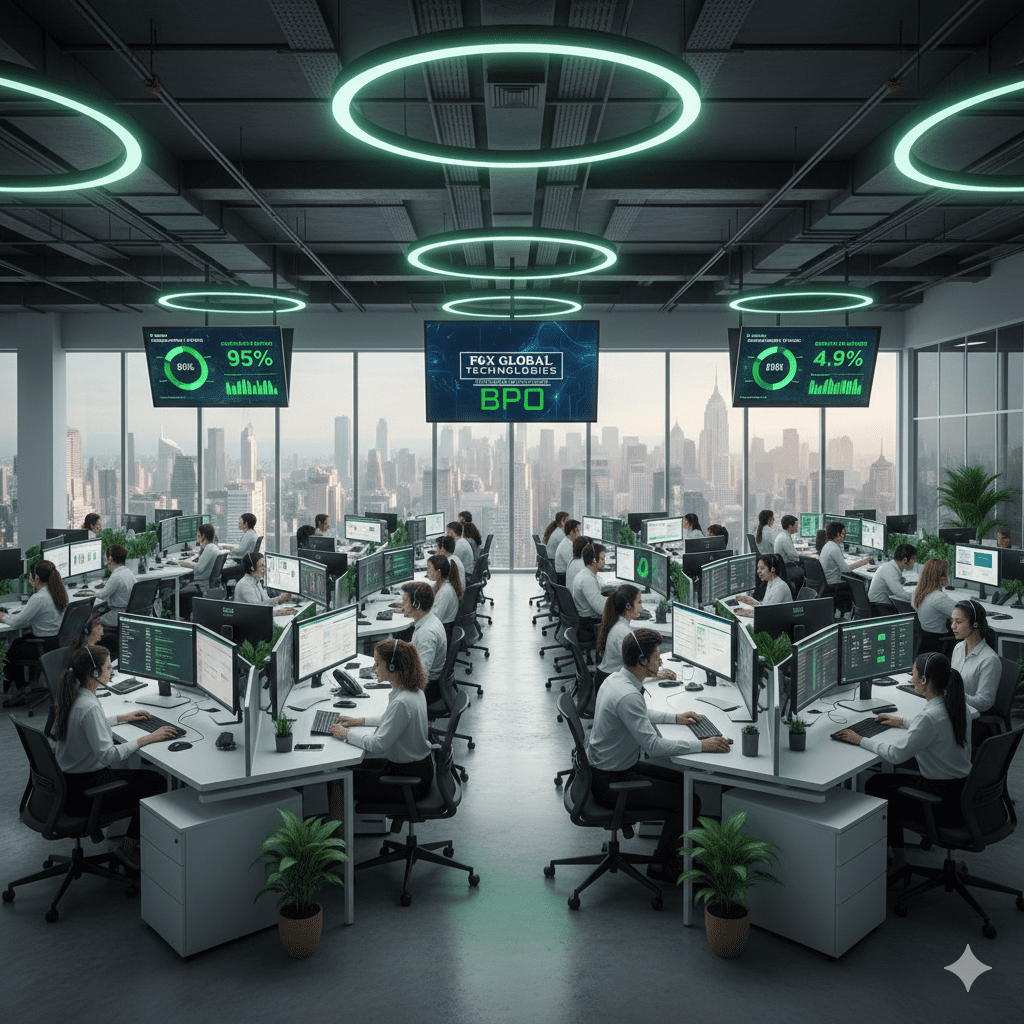 BPO customer service team providing 24/7 support for businesses
