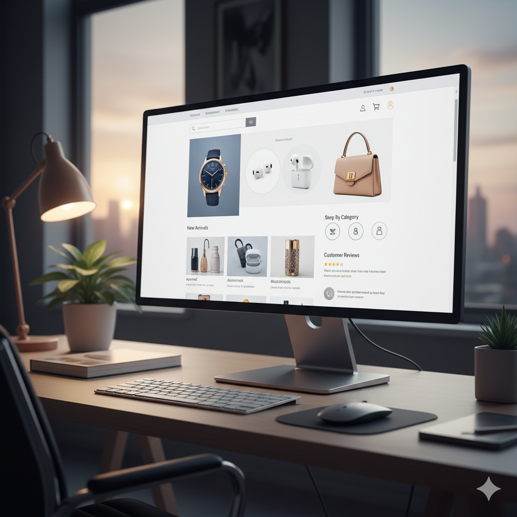 Team creating an ecommerce website focused on user experience and online store performance