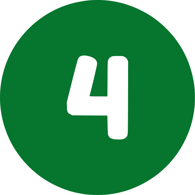 Number four showing fourth point